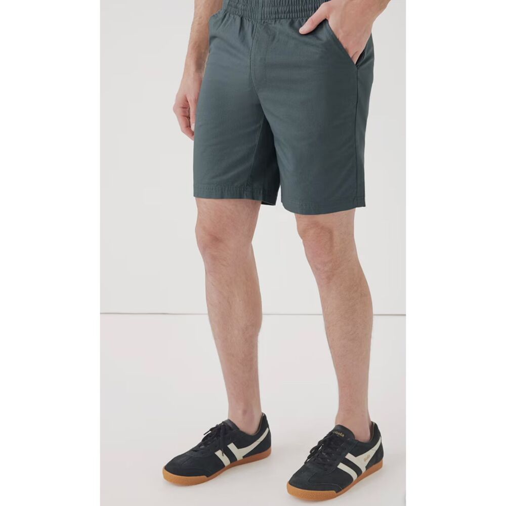 NWOT PACT Men's Canvas Organic Cotton Drawstring Ore Green 9" Shorts Mens XL